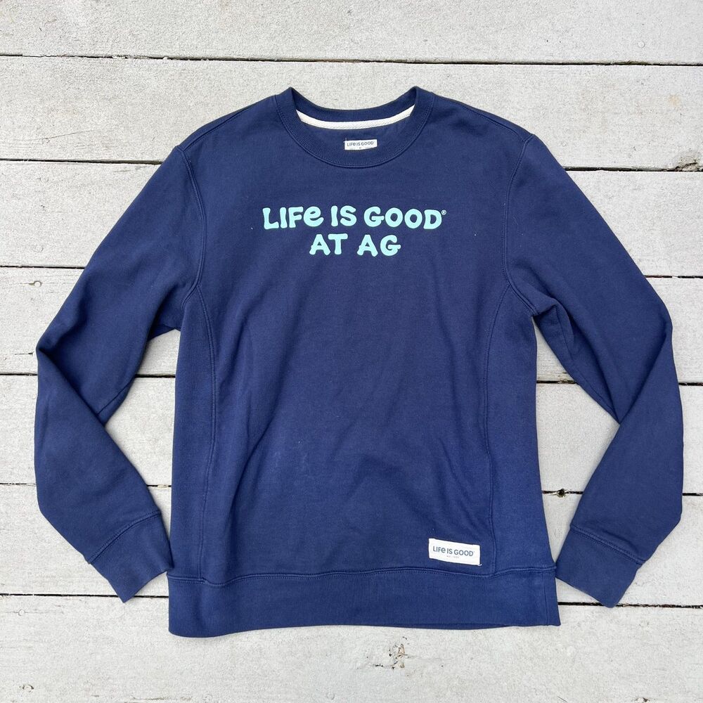 Life is Good " Life Is Good At AG" Crewneck Sweatshirt Men's-Size M